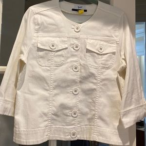 Vanila Made in Italy white Cotton/Polyester/Elastahn jacket/3/4 sleeves